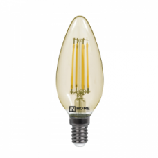 Лампа светодиодная LED-СВЕЧА-deco 5Вт 230В Е14 3000К 450Лм золотистая IN HOME