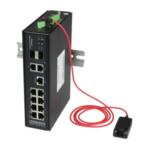 Osnovo SW-80822/ILR Промышленный управляемый (L2+) PoE коммутатор Gigabit Ethernet на 12 портов