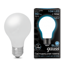 Gauss 102202210 Лампа Filament А60 10W 860lm 4100К Е27 milky LED