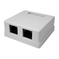 SUPR 10-0309 Компьютерная розетка 8P8C (RJ-45), UTP, Cat.5e, 2 порта